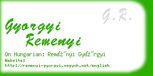 gyorgyi remenyi business card
